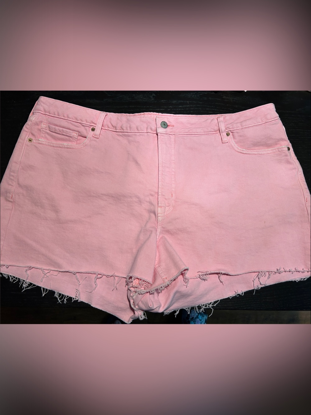 Old Navy Pink Distressed Jean Shorts- New. Never worn.